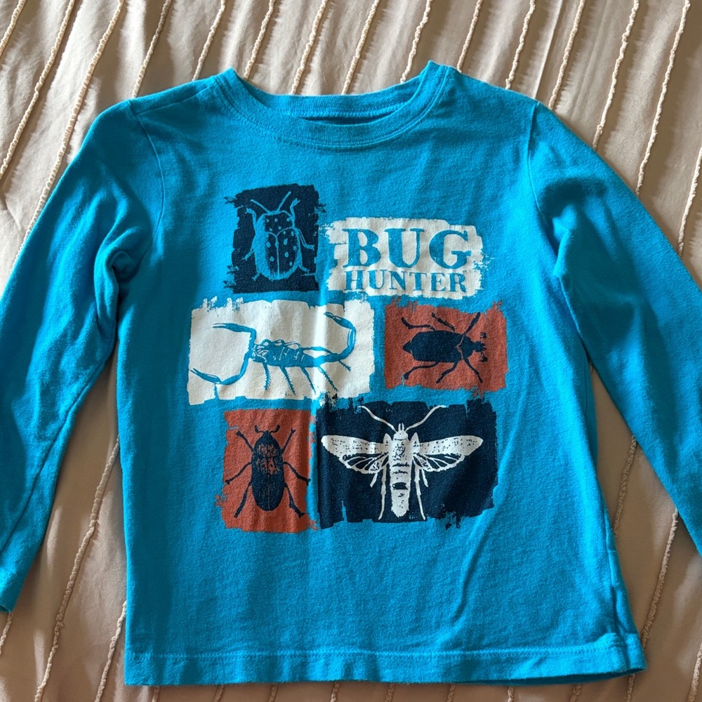 Carter's Turquoise Blue 'Bug Hunter' Long Sleeve Tee